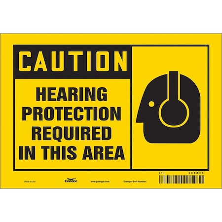 Condor Safety Sign, 7 in Height, 10 in Width, Vinyl, Vertical Rectangle, English, 465Z45 465Z45