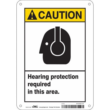 Condor Safety Sign, 10 in Height, 7 in Width, Aluminum, Horizontal Rectangle, English, 465Z47 465Z47