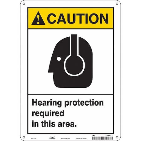 Condor Safety Sign, 14 in Height, 10 in Width, Polyethylene, Vertical Rectangle, English, 465Z51 465Z51