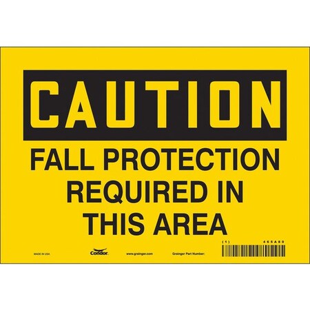 Condor Safety Sign, 7 in Height, 10 in Width, Vinyl, Vertical Rectangle, English, 465A80 465A80
