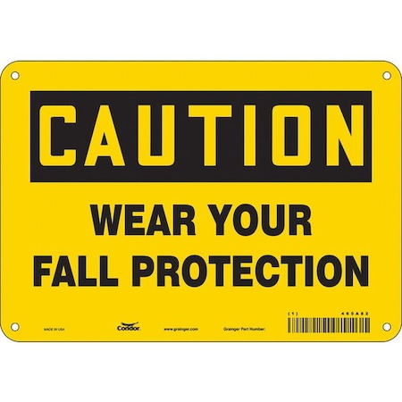 Condor Safety Sign, 7 in Height, 10 in Width, Aluminum, Vertical Rectangle, English, 465A82 465A82