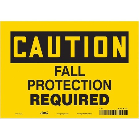 Condor Safety Sign, 7 in Height, 10 in Width, Vinyl, Vertical Rectangle, English, 465A73 465A73