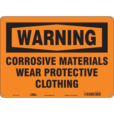 Condor Safety Sign, 10 in Height, 14 in Width, Aluminum, Horizontal Rectangle, English, 465A06 465A06