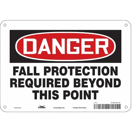 Condor Safety Sign, 7 in Height, 10 in Width, Aluminum, Vertical Rectangle, English, 465A24 465A24