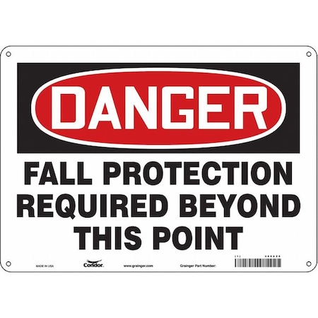 Condor Safety Sign, 10 in Height, 14 in Width, Aluminum, Horizontal Rectangle, English, 465A25 465A25