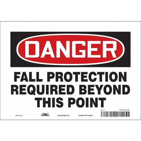 Condor Safety Sign, 7 in Height, 10 in Width, Vinyl, Vertical Rectangle, English, 465A29 465A29