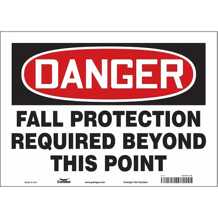 Condor Safety Sign, 10 in Height, 14 in Width, Vinyl, Horizontal Rectangle, English, 465A30 465A30