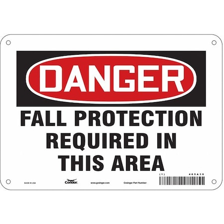 Condor Safety Sign, 7 in Height, 10 in Width, Aluminum, Vertical Rectangle, English, 465A38 465A38