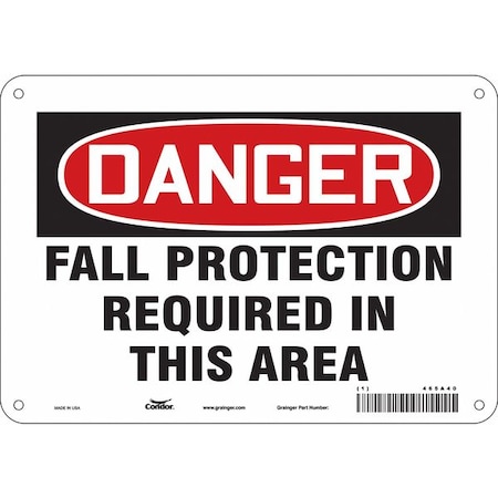 Condor Safety Sign, 7 in Height, 10 in Width, Polyethylene, Vertical Rectangle, English, 465A40 465A40