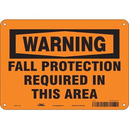 Condor Safety Sign, 7 in Height, 10 in Width, Aluminum, Vertical Rectangle, English, 465A57 465A57