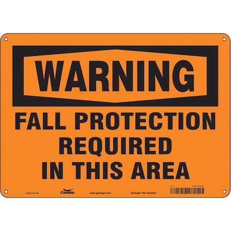 Condor Safety Sign, 10 in Height, 14 in Width, Aluminum, Horizontal Rectangle, English, 465A64 465A64