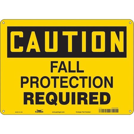 Condor Safety Sign, 10 in Height, 14 in Width, Aluminum, Horizontal Rectangle, English, 465A68 465A68