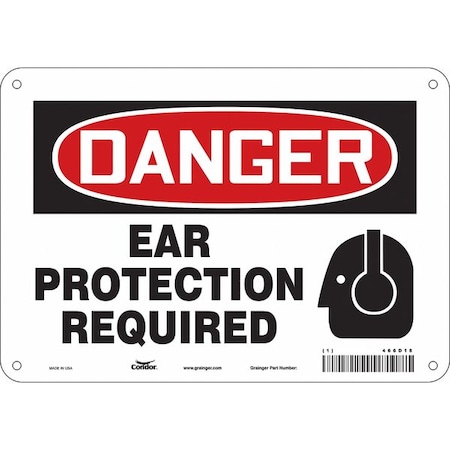 Condor Safety Sign, 7 in Height, 10 in Width, Aluminum, Vertical Rectangle, English, 466D18 466D18