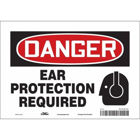 Condor Safety Sign, 7 in Height, 10 in Width, Vinyl, Vertical Rectangle, English, 466D22 466D22