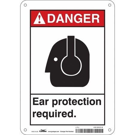 Condor Safety Sign, 10 in Height, 7 in Width, Polyethylene, Horizontal Rectangle, English, 466D36 466D36