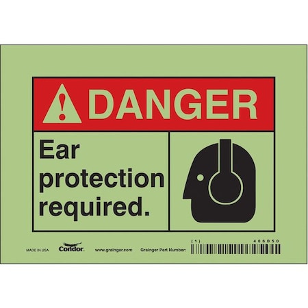 Condor Safety Sign, 7" W, 5" H, 0.010" Thickness, 466D50 466D50