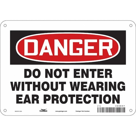 Condor Safety Sign, 7 in Height, 10 in Width, Aluminum, Vertical Rectangle, English, 466D67 466D67