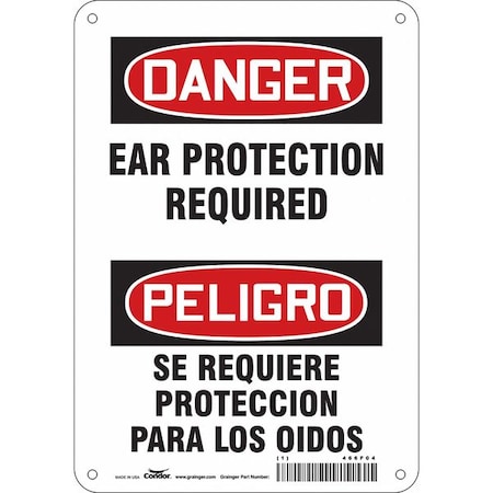 Condor Safety Sign, 7" W, 10" H, 0.055" Thickness, 466F04 466F04