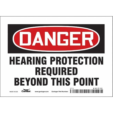 Condor Safety Sign, 5 in Height, 7 in Width, Vinyl, Horizontal Rectangle, English, 466F20 466F20