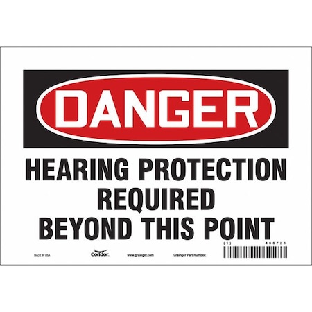 Condor Safety Sign, 7 in Height, 10 in Width, Vinyl, Vertical Rectangle, English, 466F21 466F21
