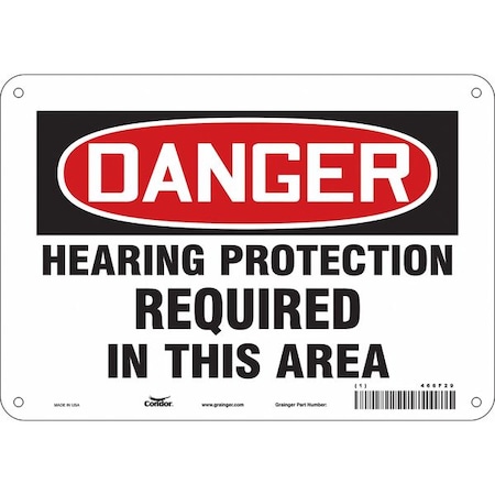 Condor Safety Sign, 10" W, 7" H, 0.032" Thickness 466F29