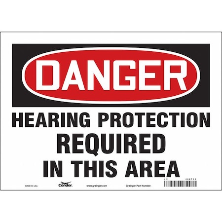 Condor Safety Sign, 10 in Height, 14 in Width, Vinyl, Horizontal Rectangle, English, 466F35 466F35