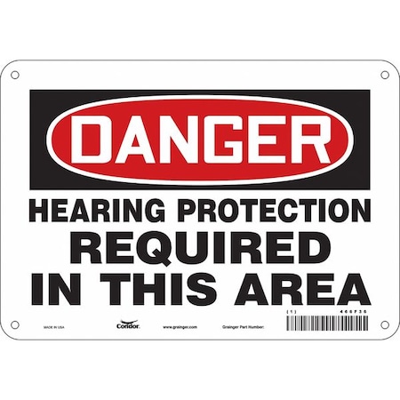 Condor Safety Sign, 7 in Height, 10 in Width, Aluminum, Vertical Rectangle, English, 466F36 466F36