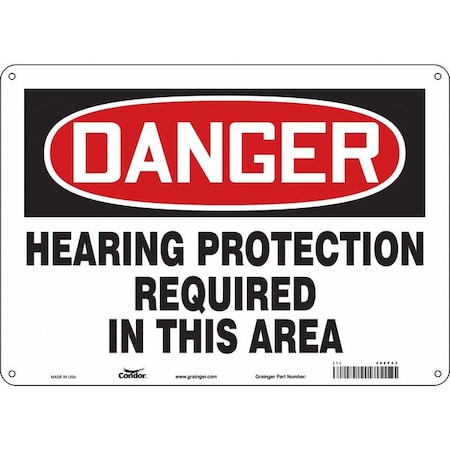 Condor Safety Sign, 10 in Height, 14 in Width, Aluminum, Horizontal Rectangle, English, 466F43 466F43
