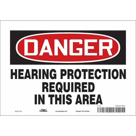 Condor Safety Sign, 7 in Height, 10 in Width, Vinyl, Vertical Rectangle, English, 466F46 466F46