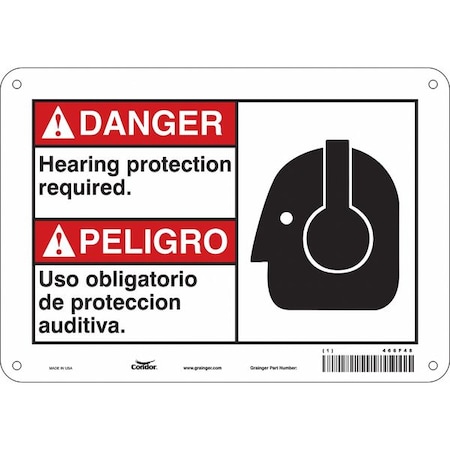Condor Safety Sign, 10" W, 7" H, 0.032" Thickness, 466F48 466F48