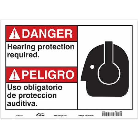 Condor Safety Sign, 14" W, 10" H, 0.004" Thickness, 466F53 466F53