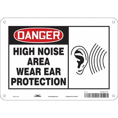 Condor Safety Sign, 7 in Height, 10 in Width, Aluminum, Vertical Rectangle, English, 466F57 466F57