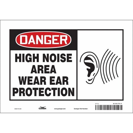 Condor Safety Sign, 7 in Height, 10 in Width, Vinyl, Vertical Rectangle, English, 466F61 466F61