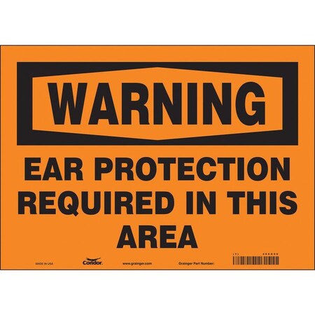 Condor Safety Sign, 10 in Height, 14 in Width, Vinyl, Horizontal Rectangle, English, 466G90 466G90