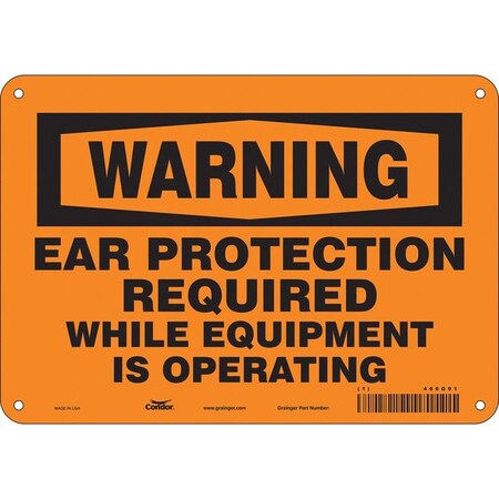 Condor Safety Sign, 7 in Height, 10 in Width, Aluminum, Vertical Rectangle, English, 466G91 466G91