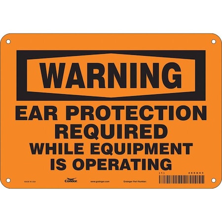 Condor Safety Sign, 7 in Height, 10 in Width, Polyethylene, Vertical Rectangle, English, 466G93 466G93