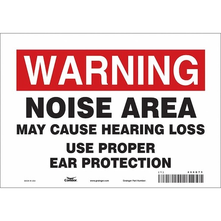 Condor Safety Sign, 7 in Height, 10 in Width, Vinyl, Vertical Rectangle, English, 466G75 466G75