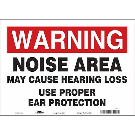 Condor Safety Sign, 10 in Height, 14 in Width, Vinyl, Horizontal Rectangle, English, 466G76 466G76