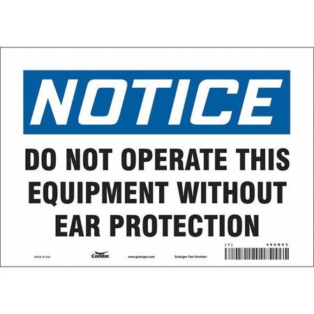 Condor Safety Sign, 7 in Height, 10 in Width, Vinyl, Vertical Rectangle, English, 466G03 466G03