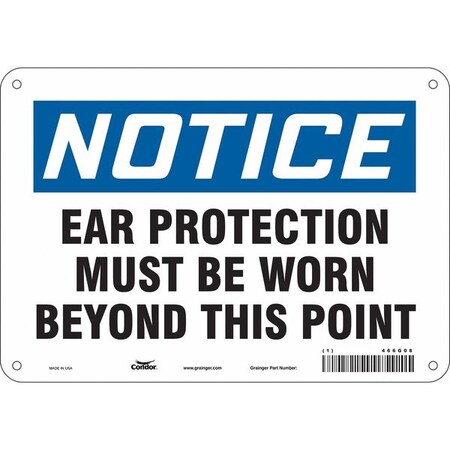 Condor Safety Sign, 7 in Height, 10 in Width, Polyethylene, Vertical Rectangle, English, 466G08 466G08