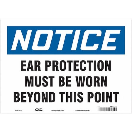 Condor Safety Sign, 10 in Height, 14 in Width, Vinyl, Horizontal Rectangle, English, 466G11 466G11