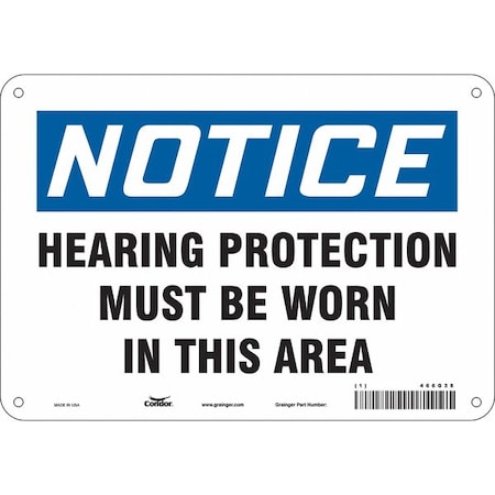 Condor Safety Sign, 7 in Height, 10 in Width, Polyethylene, Vertical Rectangle, English, 466G38 466G38