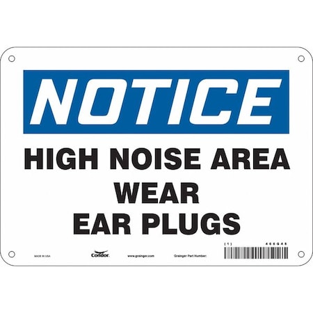 Condor Safety Sign, 7 in Height, 10 in Width, Polyethylene, Vertical Rectangle, English, 466G48 466G48