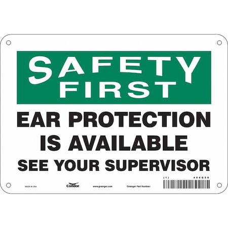 Condor Safety Sign, 7 in Height, 10 in Width, Aluminum, Vertical Rectangle, English, 466G58 466G58