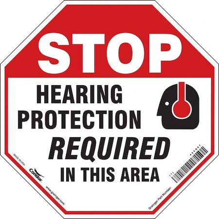 Condor Safety Sign, 18" W, 18" H, 0.055" Thickness, 466G67 466G67