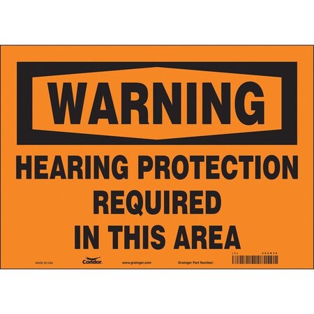 Condor Safety Sign, 10 in Height, 14 in Width, Vinyl, Horizontal Rectangle, English, 466H10 466H10