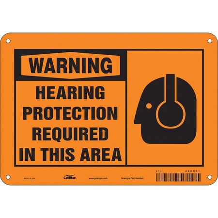 Condor Safety Sign, 7 in Height, 10 in Width, Aluminum, Vertical Rectangle, English, 466H11 466H11