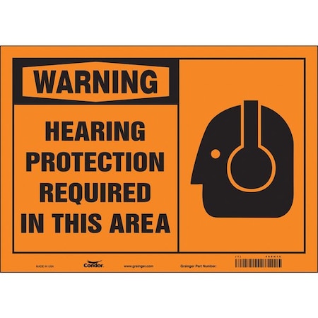 Condor Safety Sign, 10 in Height, 14 in Width, Vinyl, Horizontal Rectangle, English, 466H16 466H16