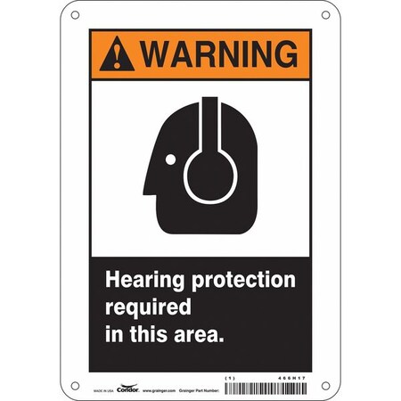 Condor Safety Sign, 10 in Height, 7 in Width, Aluminum, Horizontal Rectangle, English, 466H17 466H17