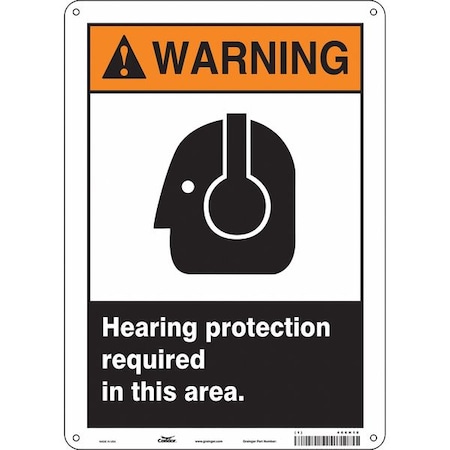 Condor Safety Sign, 14 in Height, 10 in Width, Aluminum, Vertical Rectangle, English, 466H18 466H18